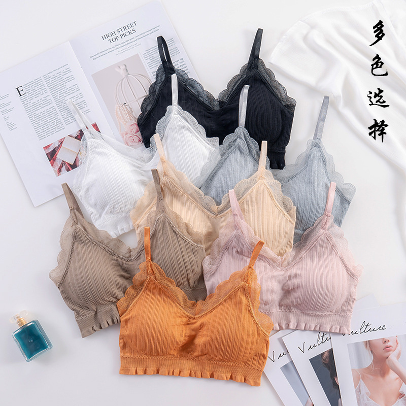 Lace Bralette Set - 3D ชุดชั้นในเซ็กซี่ไม่มีรอยต่อกีฬา Bra U ประเภท Backless