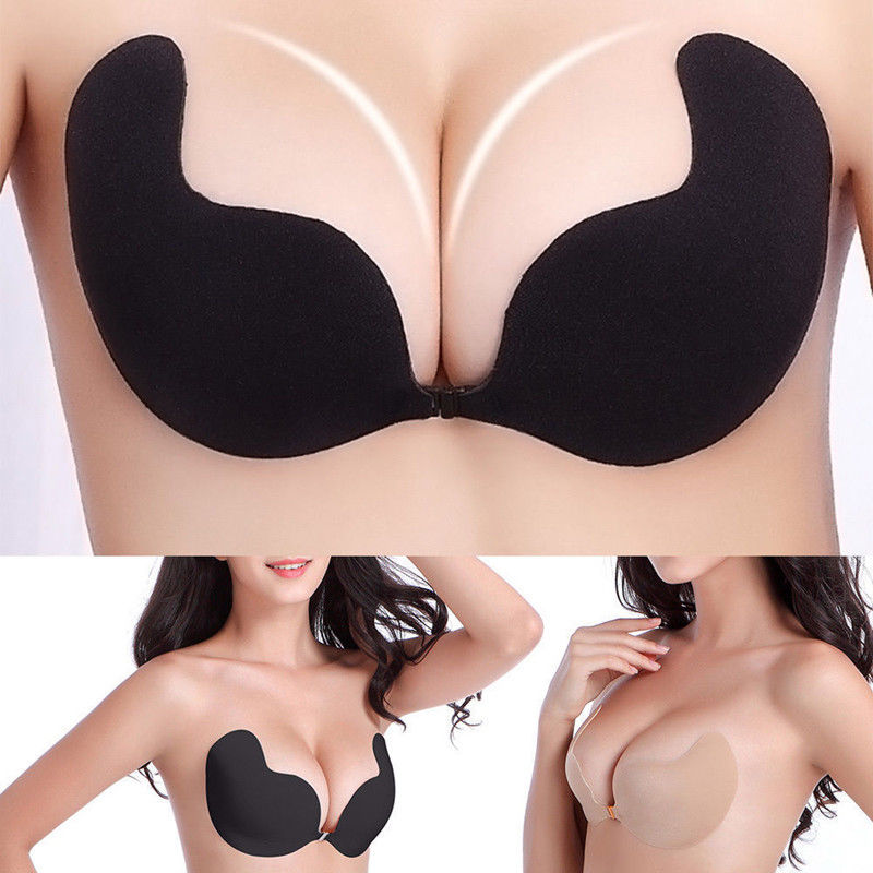 Backless Bra Sticky - บราไร้สายแบบแปะติดสำหรับผู้หญิง ยกกระชับหน้าอก แบบดันทรง ไม่มีสาย มองไม่เห็น แบบเว้าหลัง