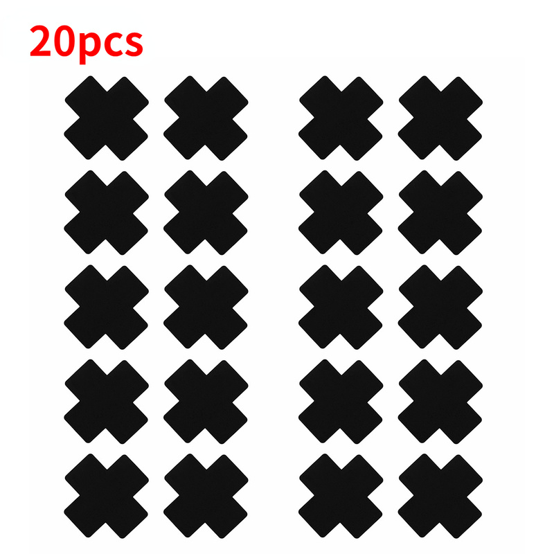 Strapless Bra Adhesive - แผ่นปิดจุกนมแบบใช้แล้วทิ้ง 20 ชิ้น สีดำ รูปทรงกากบาท สำหรับผู้หญิง