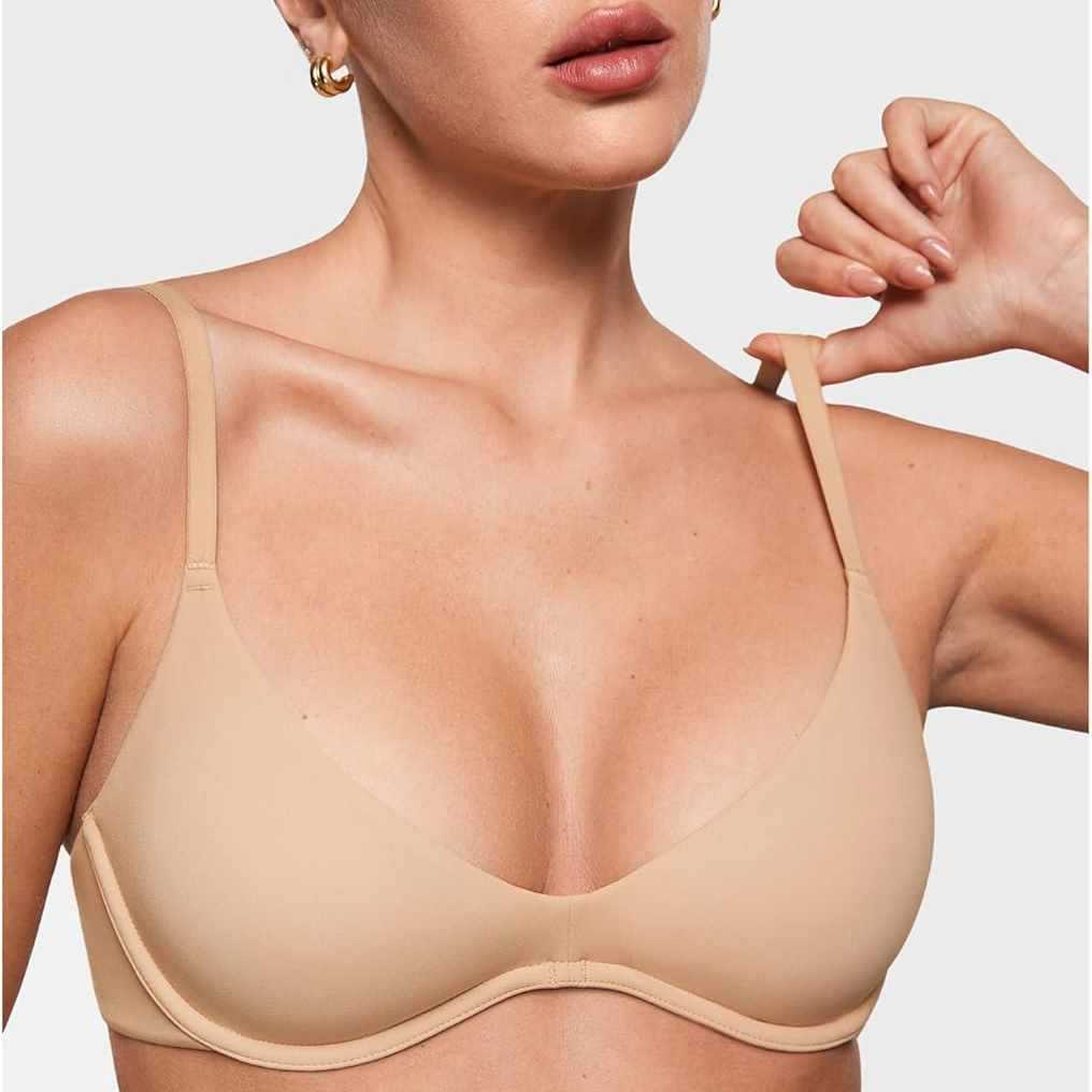 Wirefree Bra Comfort - บราไร้โครงแบบไม่มีฟองน้ำสำหรับผู้หญิง ทรงวีลึก ใส่สบาย ระบายอากาศได้ดี เหมาะสำหรับฤดูร้อน