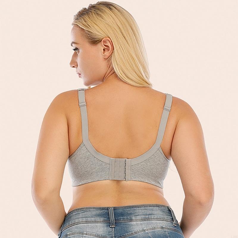Full Coverage Bra - L38E สตรีไร้สายขนาดใหญ่ลูกไม้ Bra Unlined Full Coverage