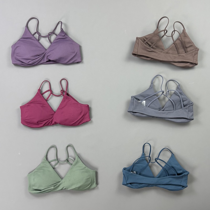 Sports Bra Racerback - เสื้อชั้นในกีฬาผู้หญิง Vision แบบคอวี ด้านหน้าไขว้ สายบาง ไขว้หลัง