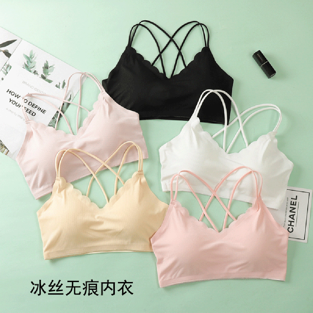 Lace Bralette Set - ชุดชั้นในเซ็กซี่บราไร้ตะเข็บบราทรงสปอร์ตไร้สายบราดันทรงยกทรงสตรีชุดชั้นในผ้าไหมน้ำแข็งชุดชันใน3D