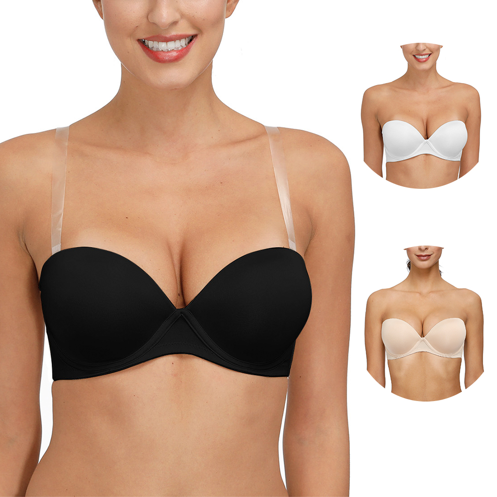 Convertible Bra Multiway - YBCG Push Up Bras สําหรับผู้หญิงหนาเบาะลื่นชุดชั้นใน Multiway