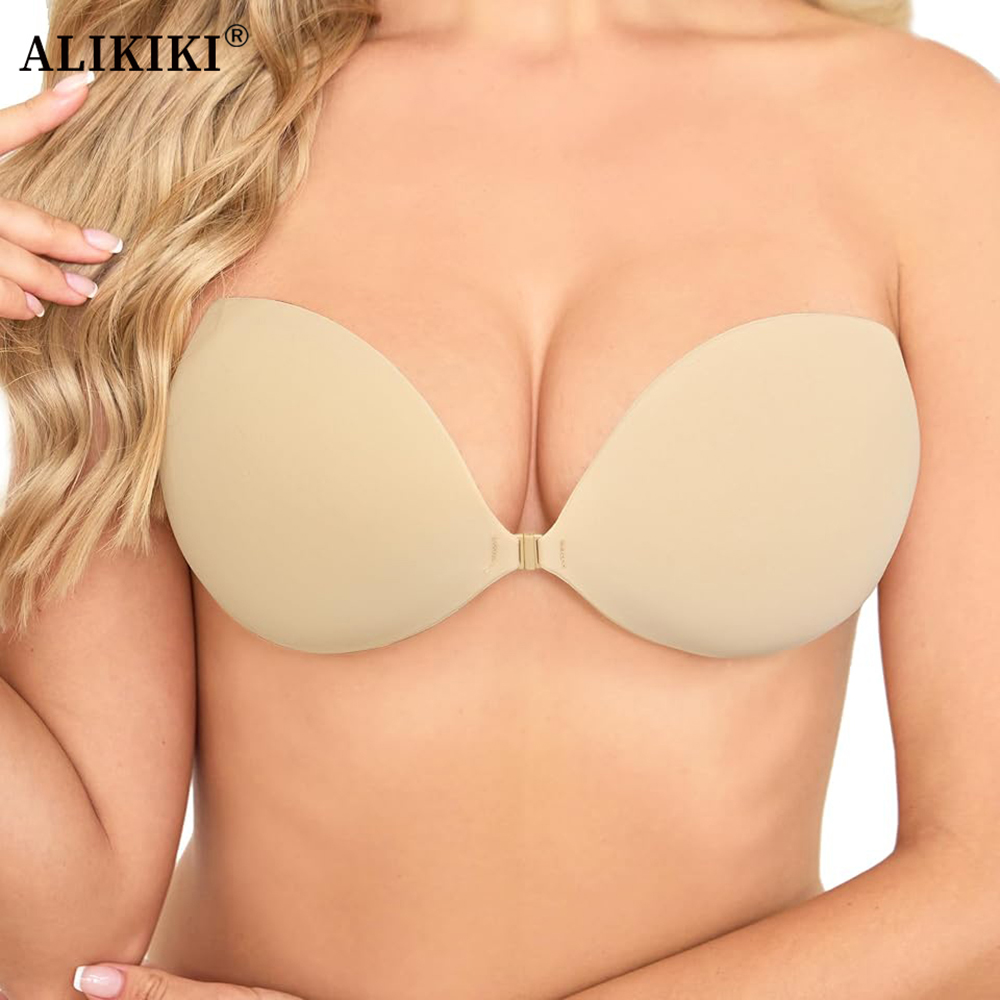 Backless Bra Sticky - บราปีกนกแบบแปะ ยกกระชับหน้าอก สำหรับชุดเดรสเปิดหลังและไม่มีสาย ใช้ซ้ำได้ ปิดจุกนม