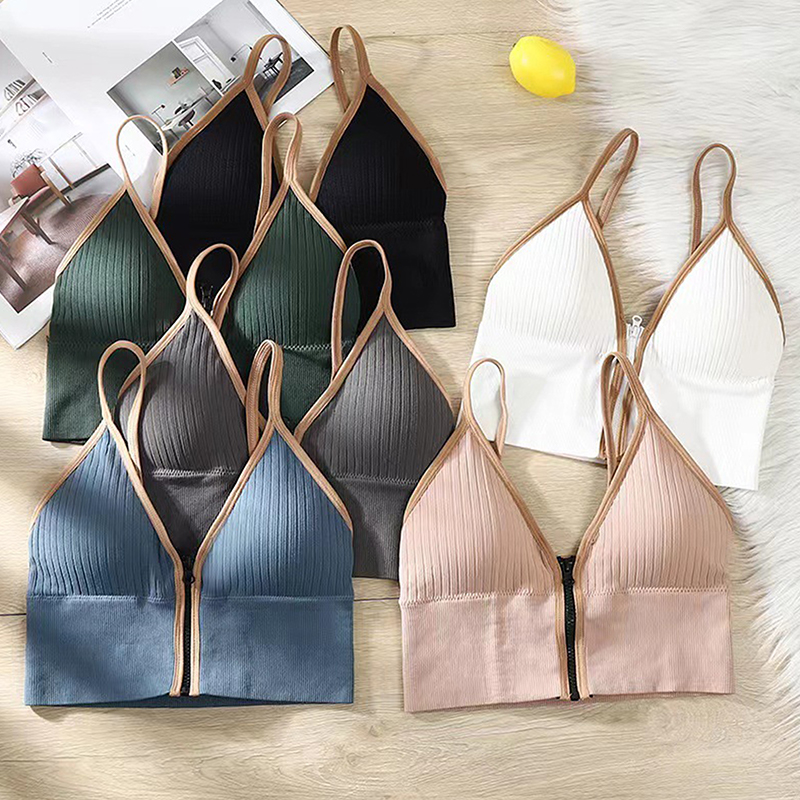 Sleep Bra Bralette - ชุดชั้นในเซ็กซี่ไร้รอยต่อสำหรับผู้หญิงชุดชั้นในมีซิปไร้สายบราสำหรับใส่ในฟิตเนส