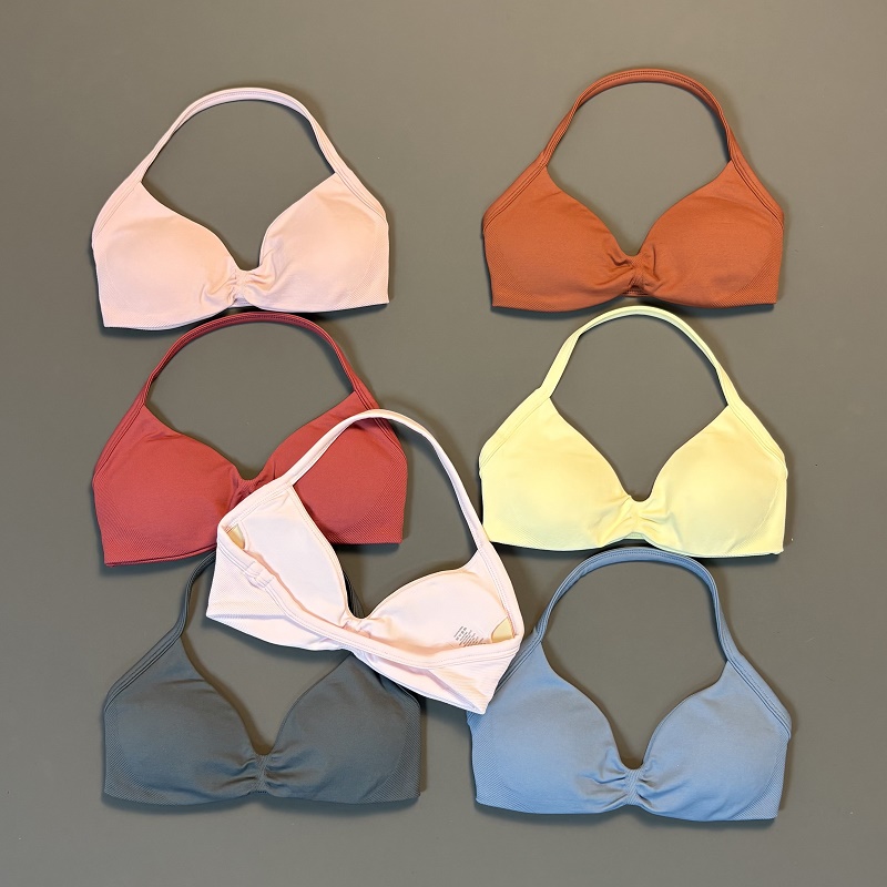 Sports Bra Racerback - HISTELLO สปอร์ตบรา ชุดชั้นในโยคะไร้ตะเข็บ สำหรับผู้หญิง ออกกำลังกาย วิ่ง