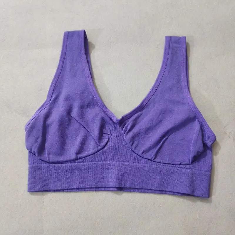 Sleep Bra Bralette - เสื้อชั้นในกีฬาผู้หญิงแบบไม่มีฟองน้ำ บราสำหรับนอน บราโยคะ เสื้อกล้ามบราสำหรับออกกำลังกาย ไซส์ใหญ่ ไม่มีฟองน้ำเสริม