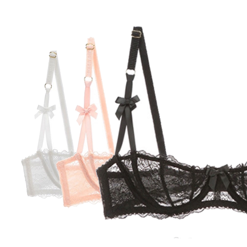 Demi Bra Balconette - ครึ่งถ้วย Bras สําหรับผู้หญิงชุดชั้นในเซ็กซี่ PLUS ขนาดโปร่งใส Balconette