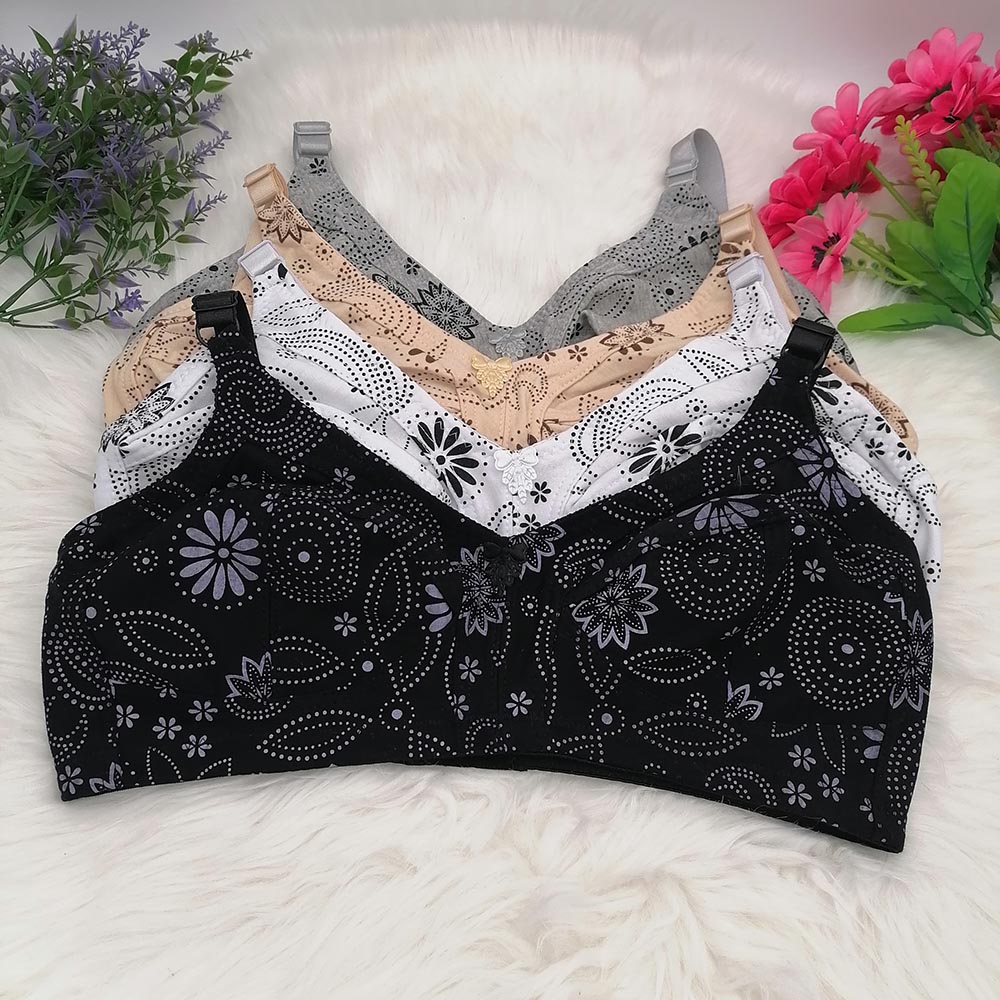 Wirefree Bra Comfort - ผู้หญิงถ้วยใหญ่ไร้สาย Bra ผ้าฝ้ายชุดชั้นในนุ่มสบายทุกวัน 54F 52F 50F