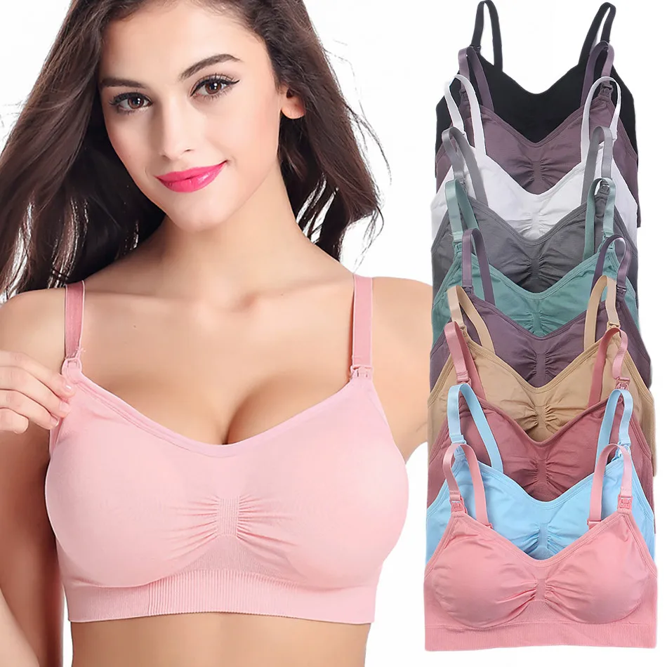 Sleep Bra Bralette - เสื้อชั้นในสำหรับคุณแม่ตั้งครรภ์และให้นมบุตร ระบายอากาศได้ดี สวมใส่สบาย ไร้โครง เก็บทรงสวย ไร้รอยต่อ
