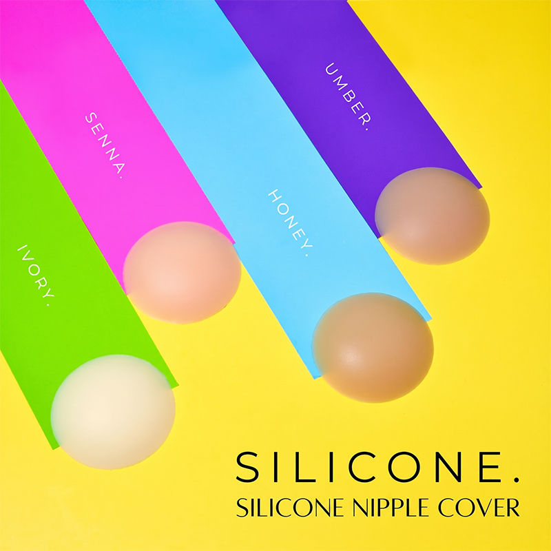 แผ่นปิดจุกนมแบบมีกาวในตัวแบบมอ - Strapless Bra Adhesive บทวิจารณ์และราคา