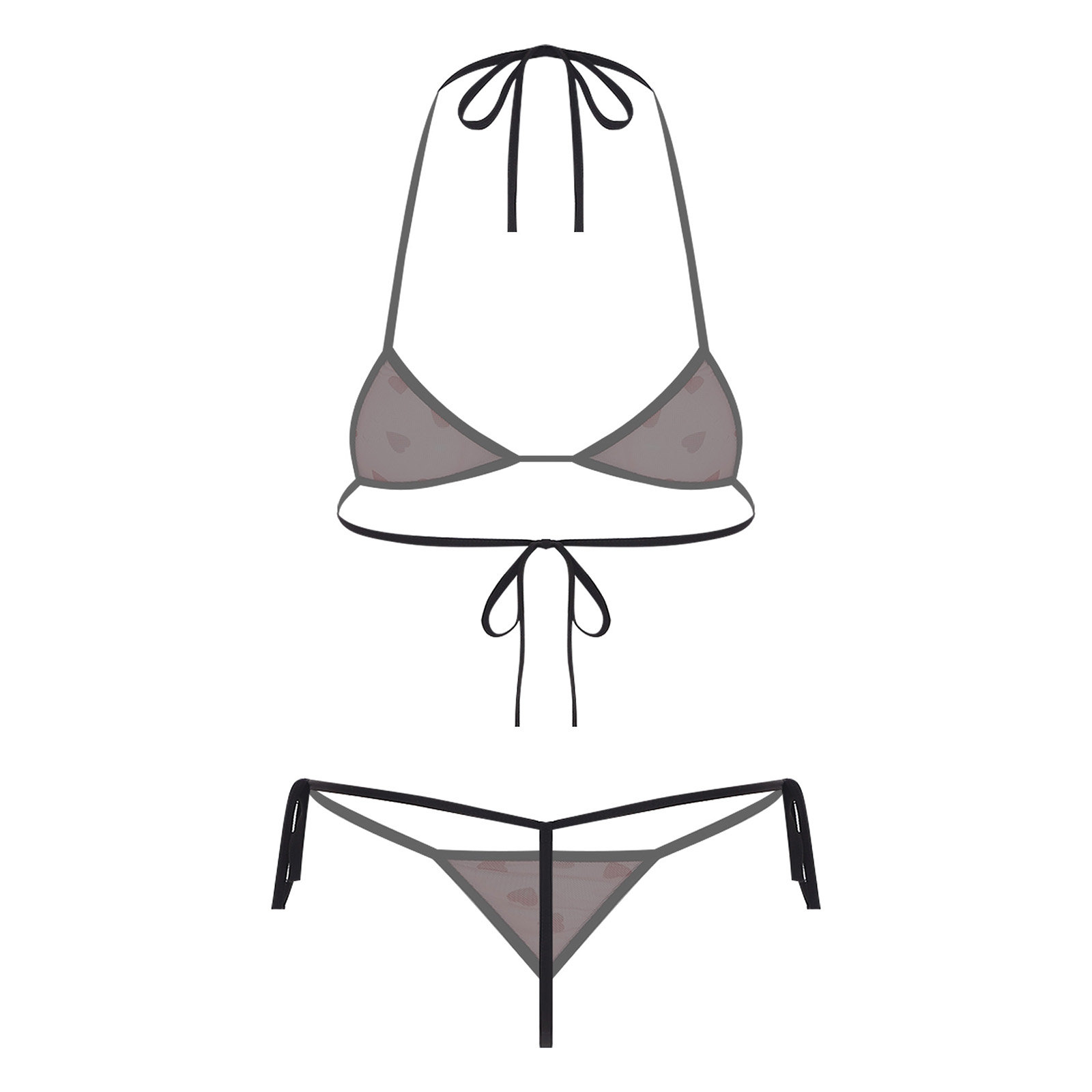 ชุดชั้นในบิกินี่ไมโครมินิสำหรั - Sheer Mesh Bra บทวิจารณ์และราคา