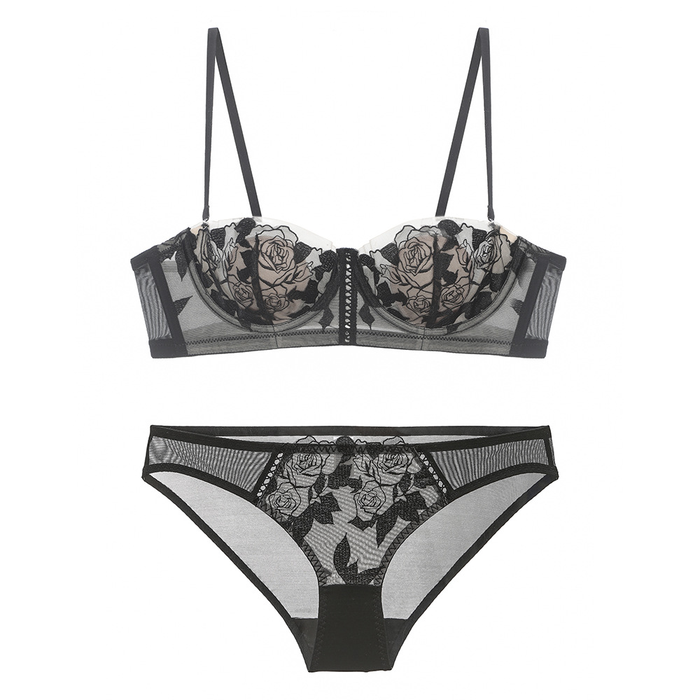 บราลูกไม้ลายดอกกุหลาบ Purcoral - Demi Bra Balconette บทวิจารณ์และราคา