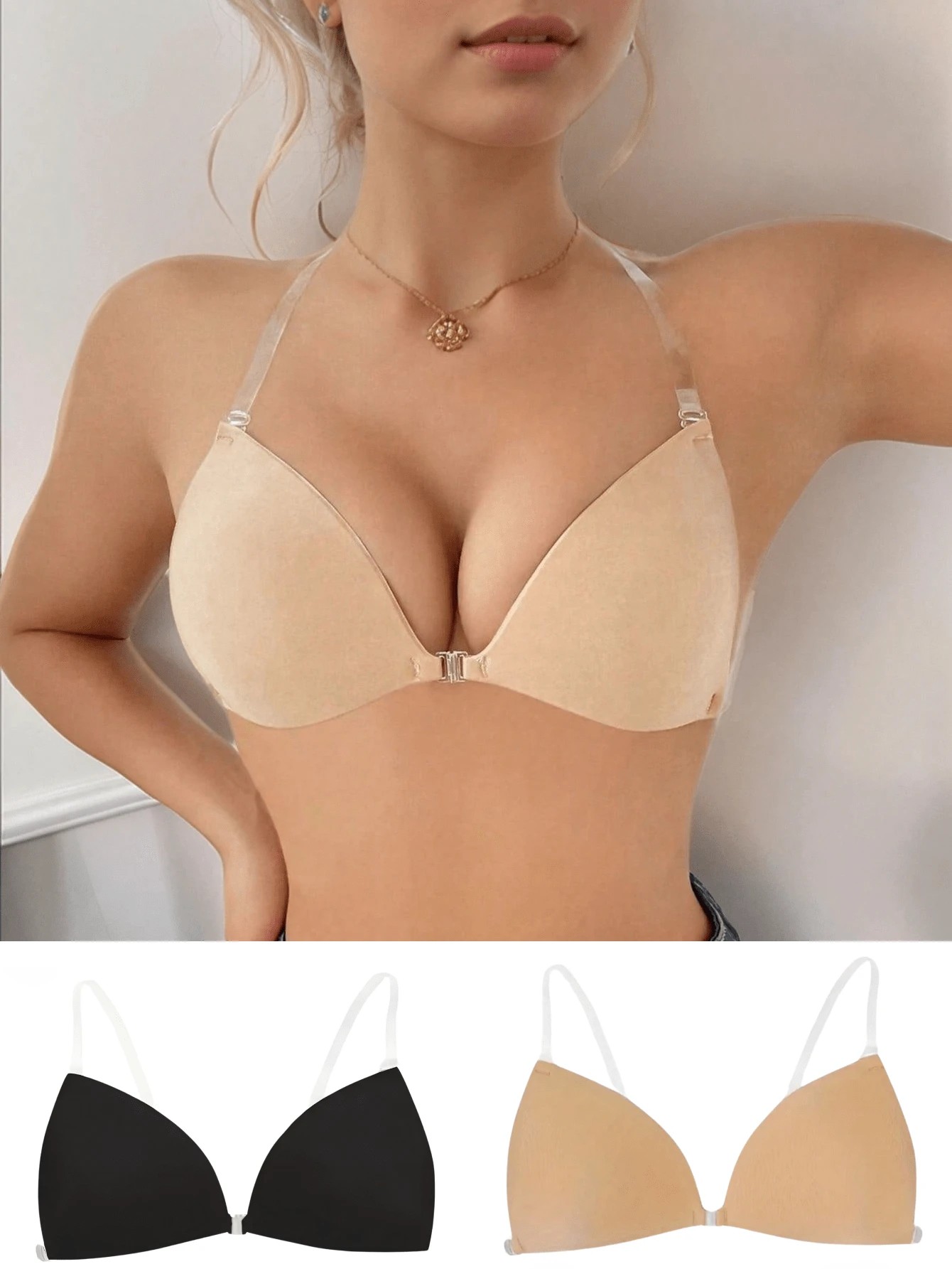 บราแบบแปะสำหรับผู้หญิง ชุดแต่ง - Backless Bra Sticky บทวิจารณ์และราคา