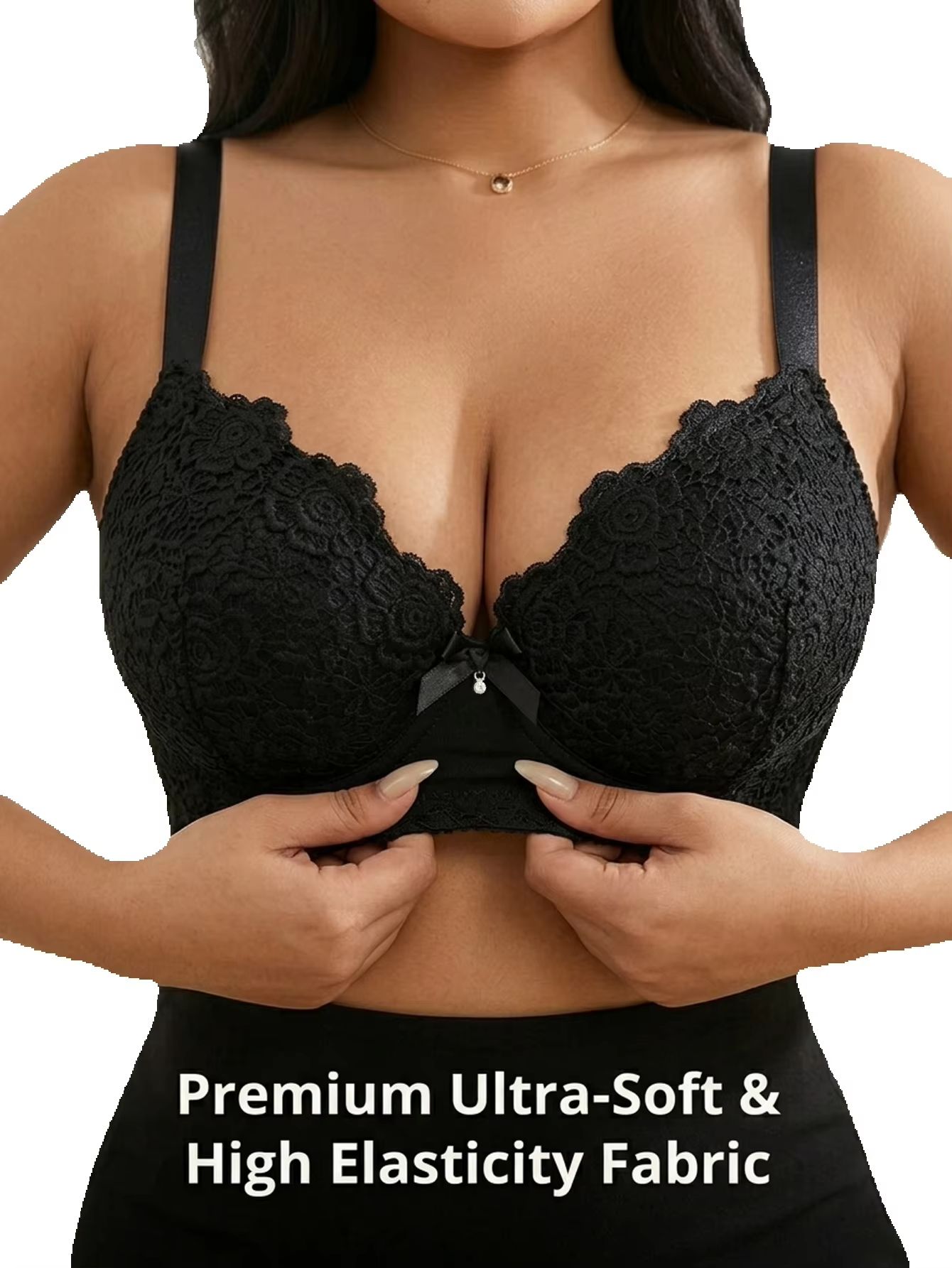 บราดันทรงสำหรับสาวพลัสไซส์ ลาย - Underwire Bra Padded บทวิจารณ์และราคา
