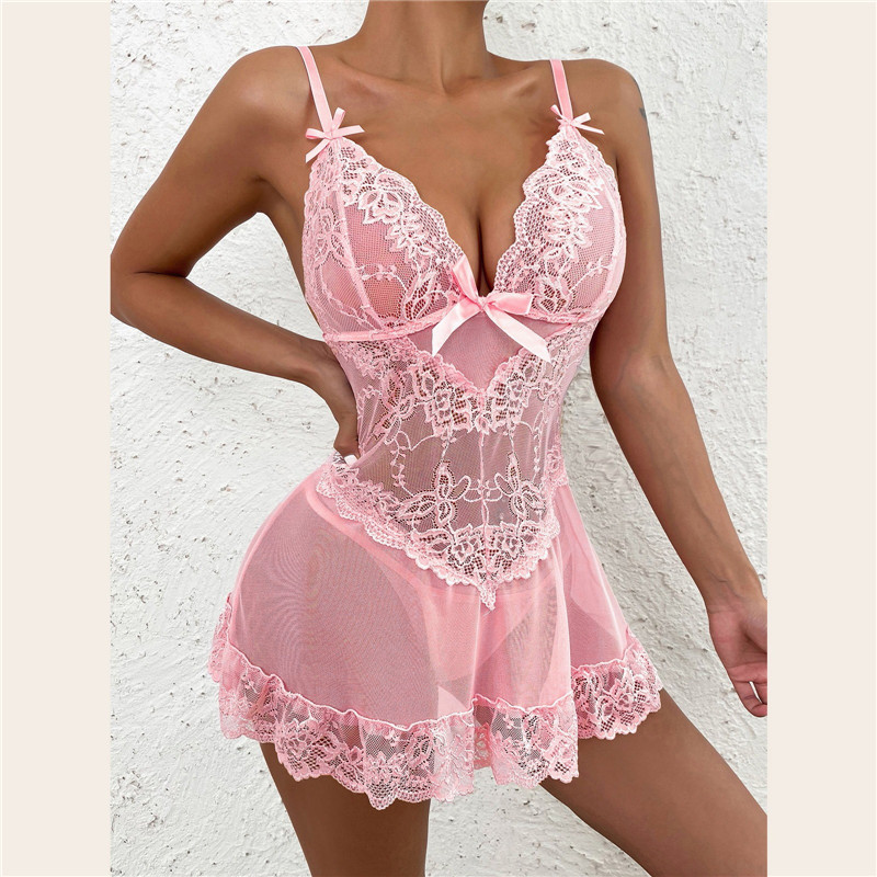 ชุดนอนซีทรูลูกไม้เซ็กซี่สำหรับ - Sheer Mesh Bra บทวิจารณ์และราคา