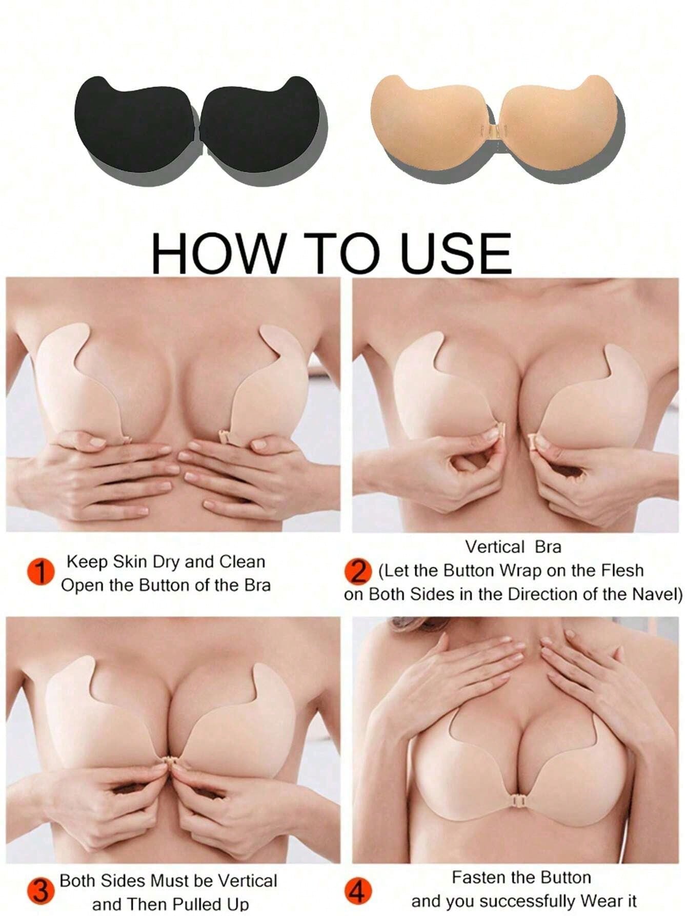 แผ่นเสริมหน้าอกแบบไร้สาย 2 ชิ้ - Strapless Bra Adhesive บทวิจารณ์และราคา