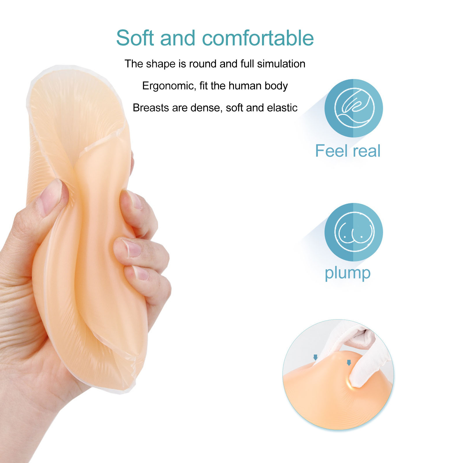 แผ่นซิลิโคนเสริมหน้าอก 5.3 ออน - Mastectomy Bra Pocket บทวิจารณ์และราคา