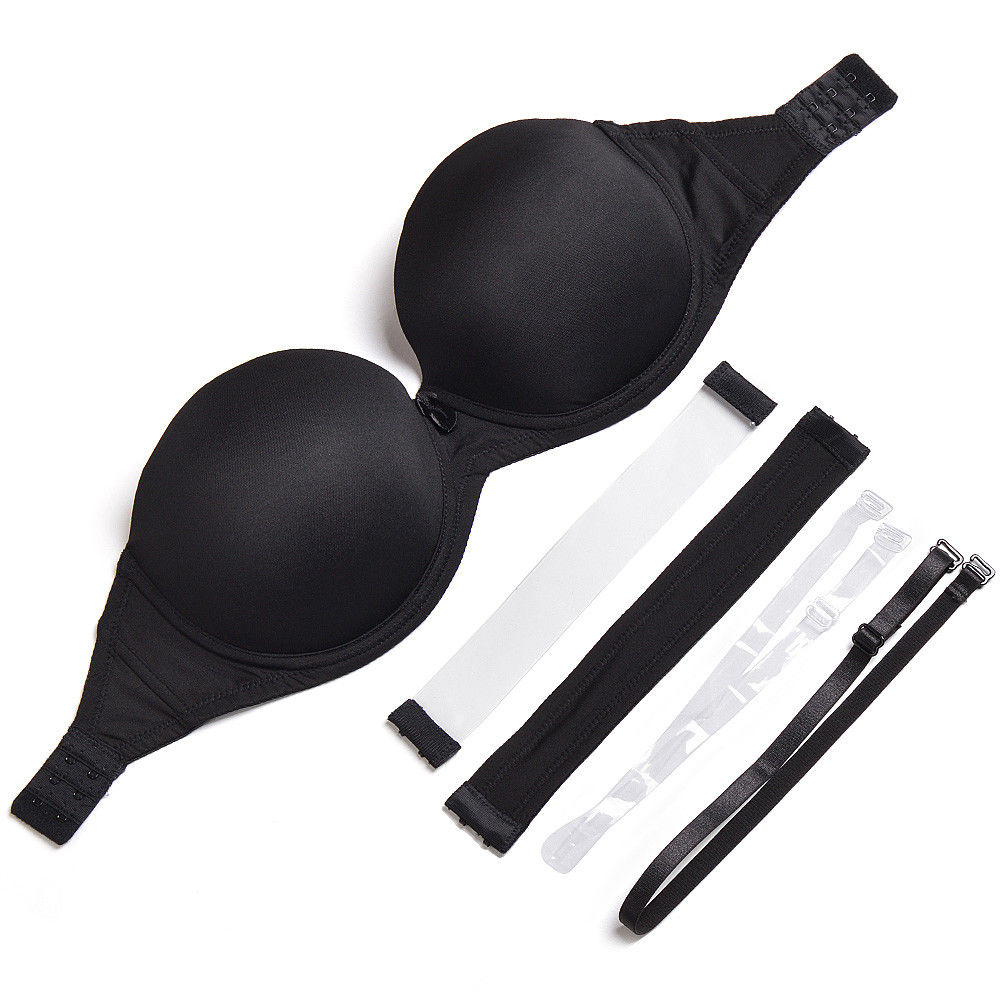 Nude สีดําสีขาวที่มองไม่เห็น C - Convertible Bra Multiway บทวิจารณ์และราคา